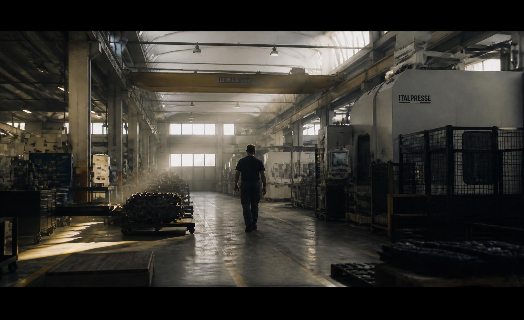 Frame cinematico di company profile industriale